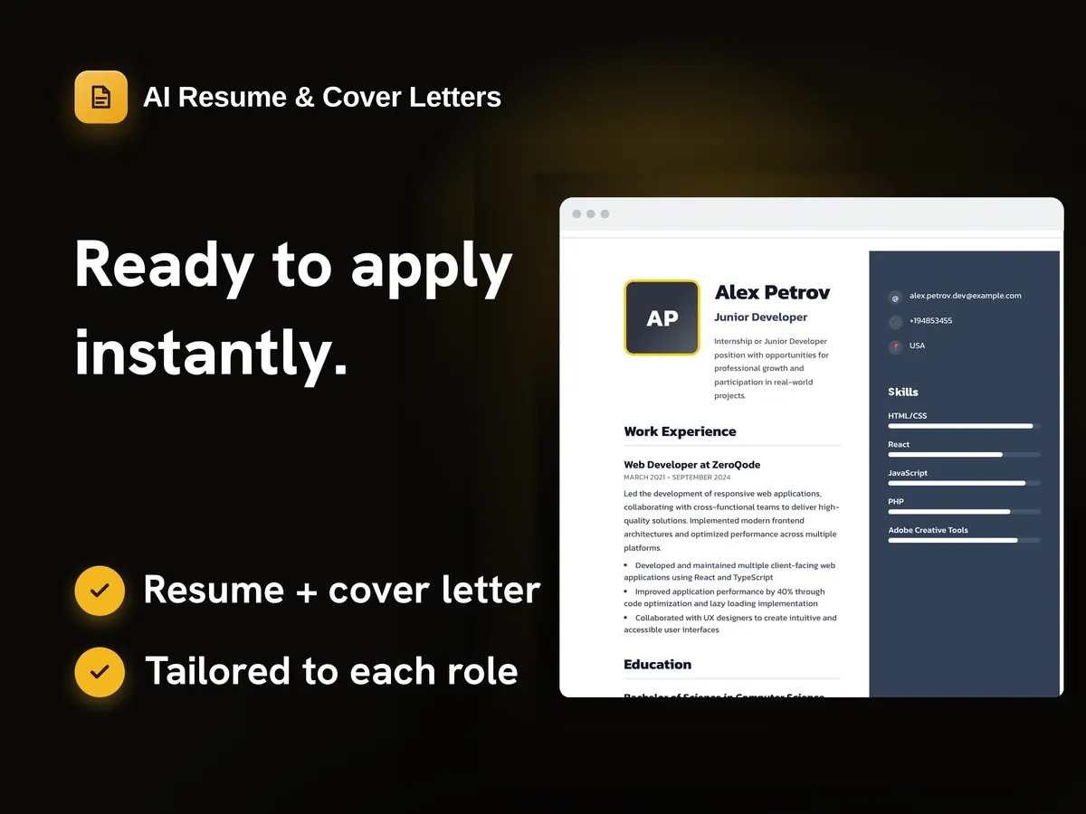 AI Resume & Cover Letter Builder