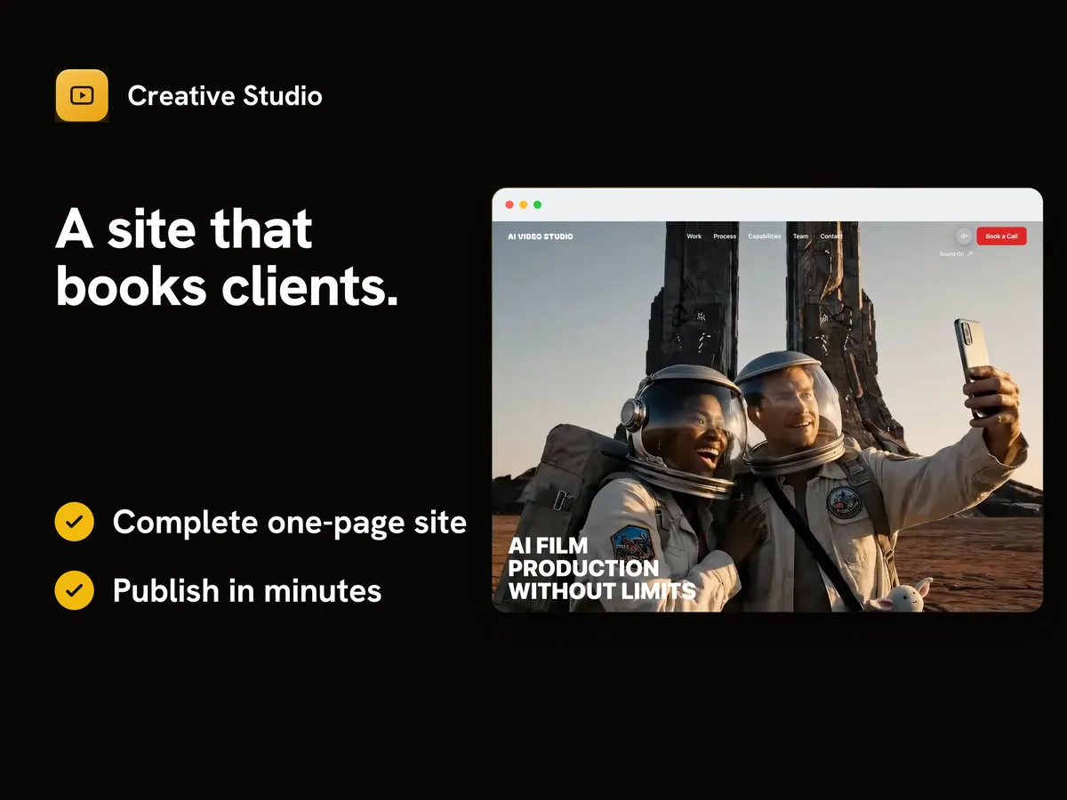Creative Studio Landing Page
