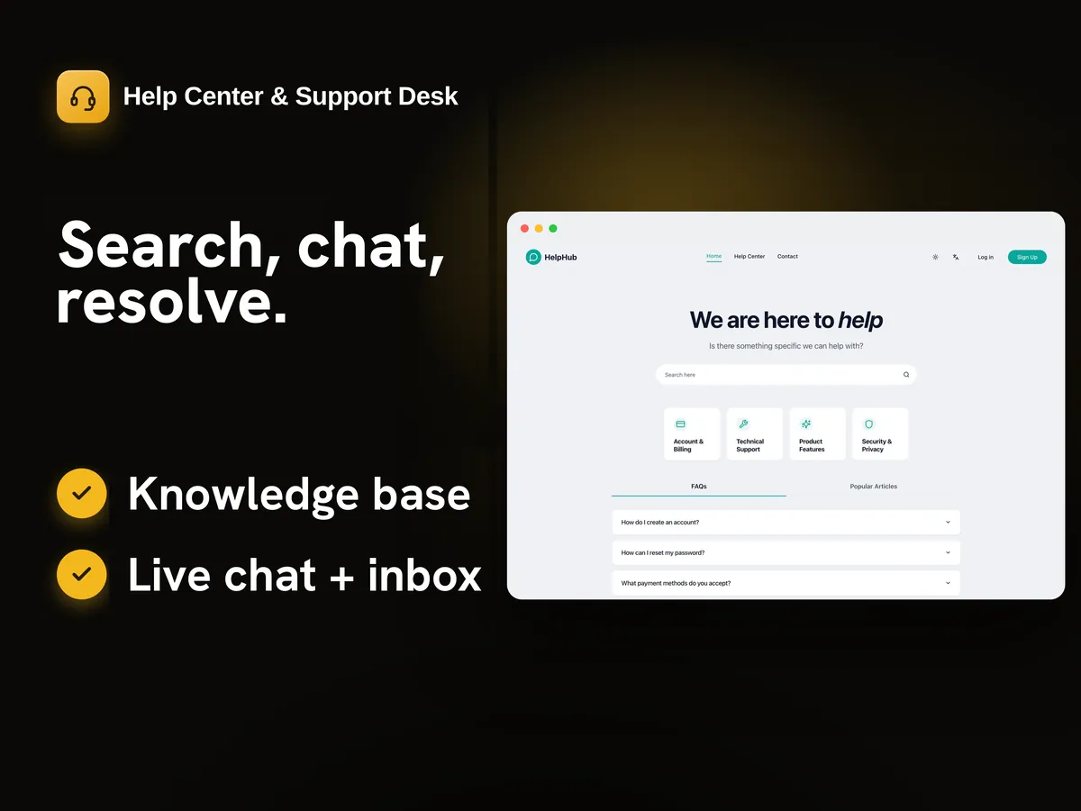 Help Center & Support Desk
