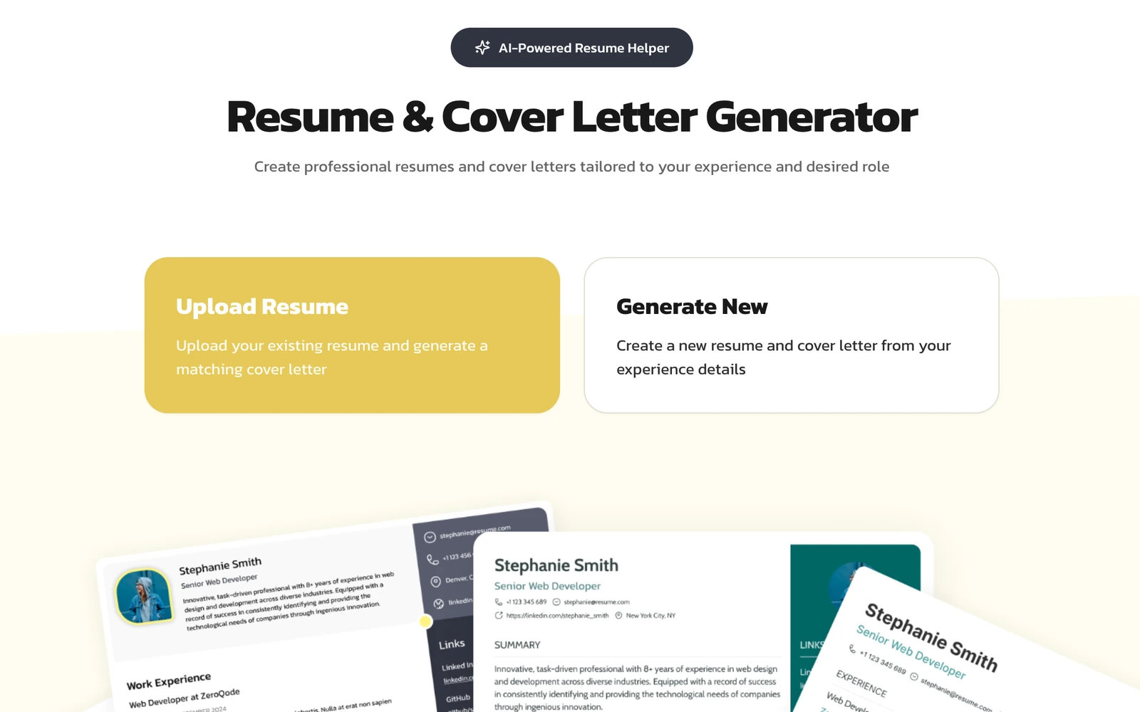 Resume Builder like Resume.io — app screenshot