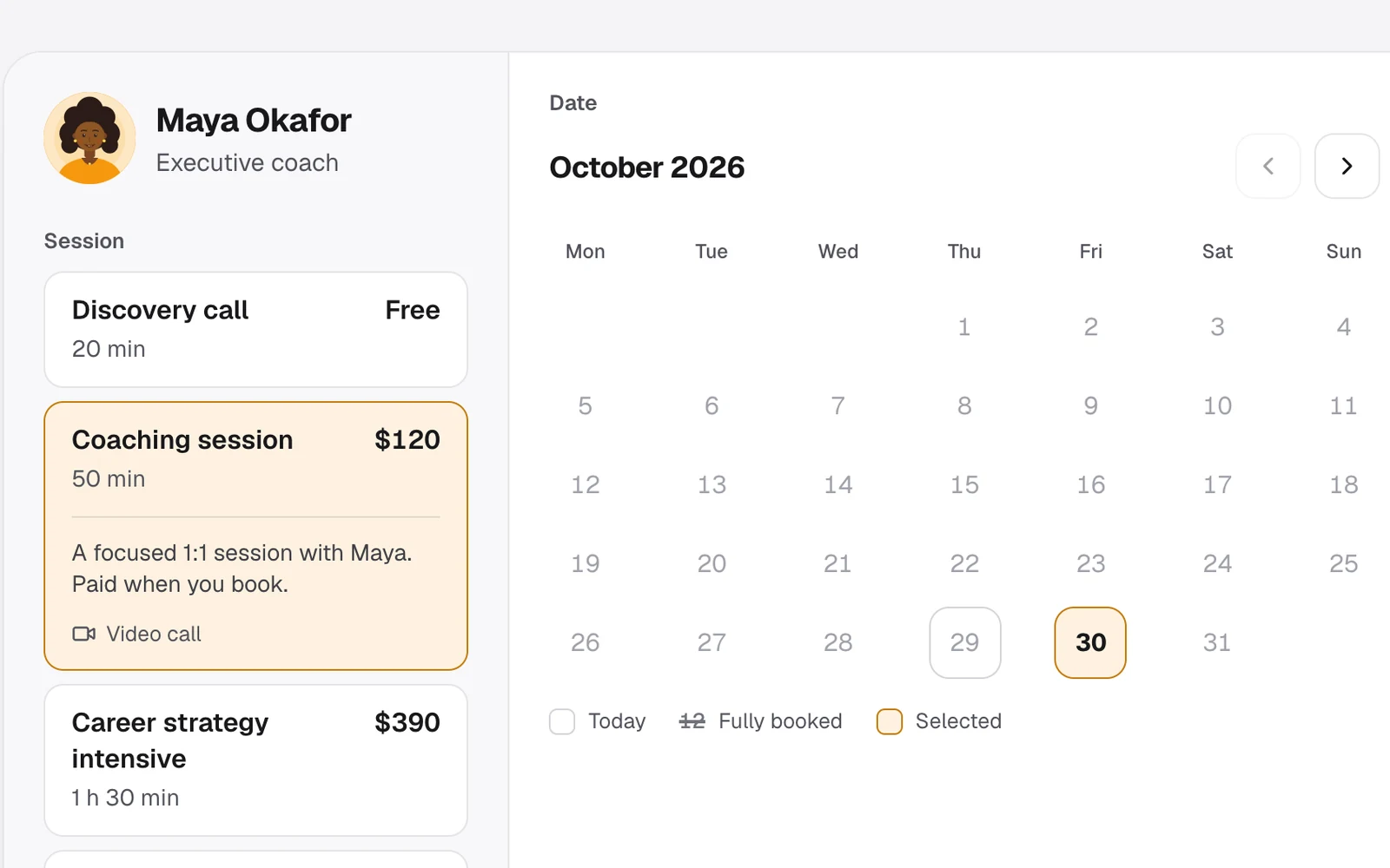 Meeting Scheduler like Calendly — app screenshot