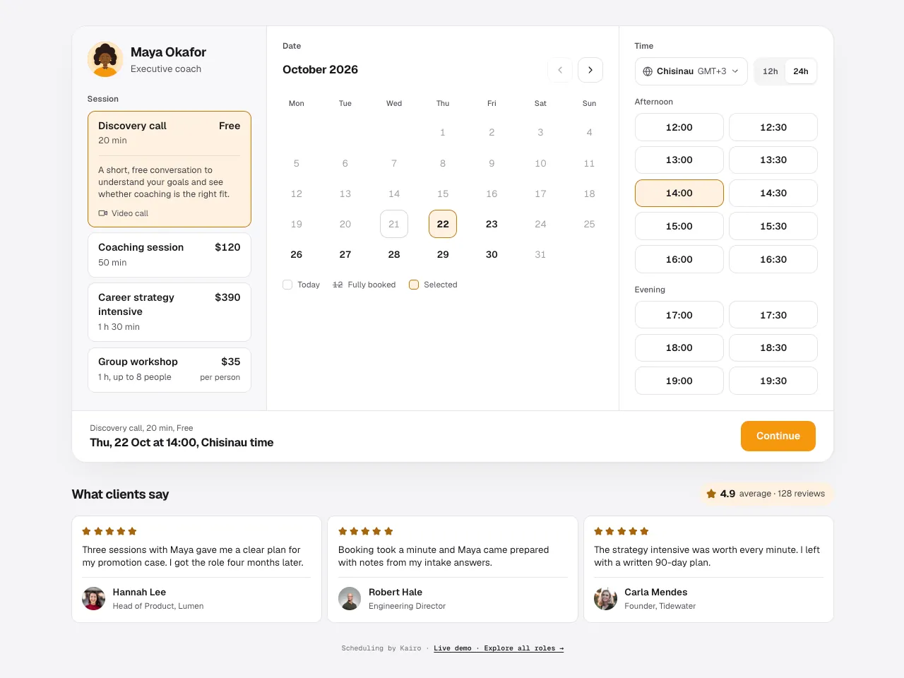 Meeting Scheduler like Calendly preview