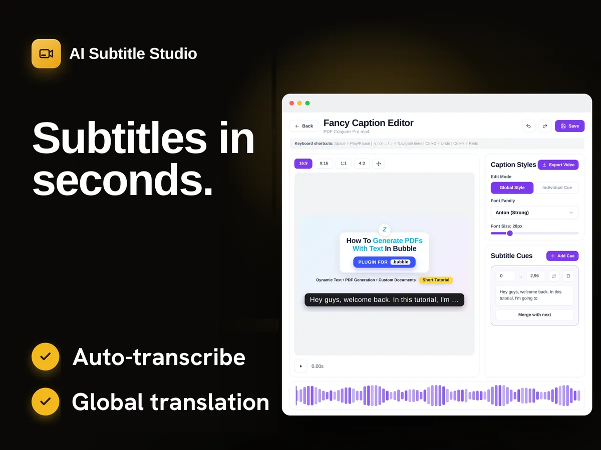 AI Subtitle Studio