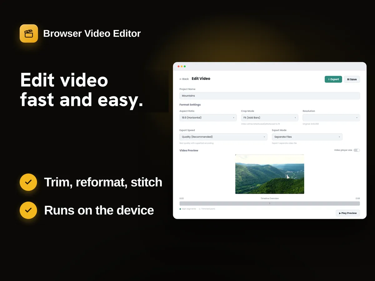 Browser Video Editor